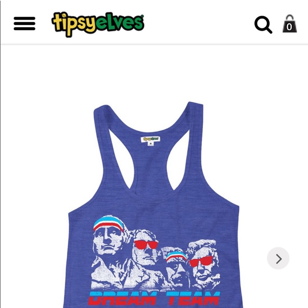 NWT Tipsy Elves Women's USA Dream Team Tank Top XXL